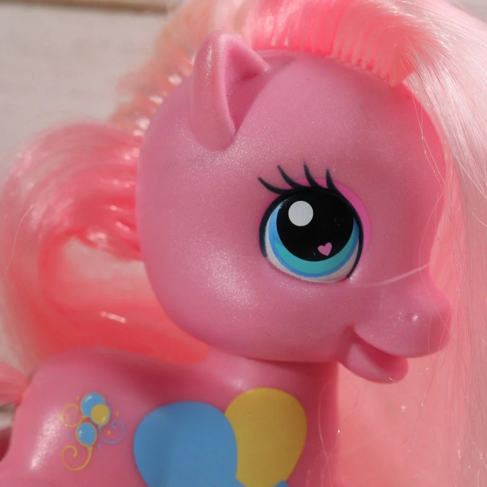 My Little Pony G3.5 Pinkie Pie Pink Pearlescent Balloon Cutie Mark Figure